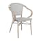 Flash Furniture Marseille French Bistro Stacking Chair w/Arms, Black/White Textilene and Bamboo Print Alum Frame SDA-ADS642108-BLKWH-LTNAT-GG - alternate 6